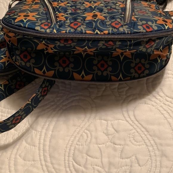 Lug Bag Womens Swivel Convertible Crossbody Floral Quilted Blue Shoulder Purse - Picture 5 of 12